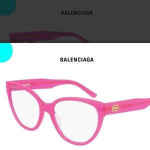Pink Balenciaga glasses